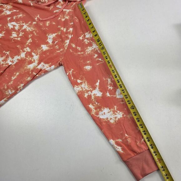 Gymshark Hoodie Mens XL Orange White Tie Dye Pullover Raglan SS21 GMPO3559-OPT - Picture 6 of 10